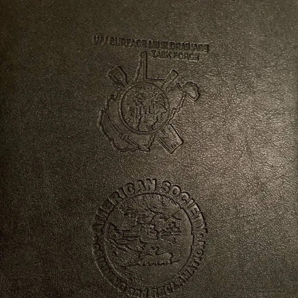 WV Surface Mine Drainage Task Force Black Faux Leather Leeds Zip Portfolio